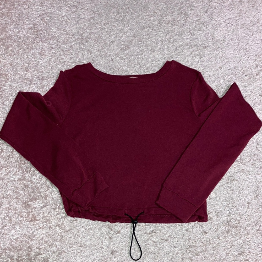 Burgundy Crop Top